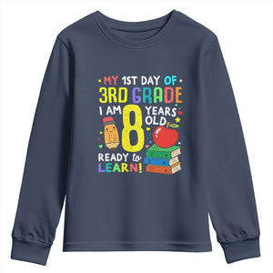 Hello 3rd Grade Youth Sweatshirt Boys and Girls First Day Back to School Gift