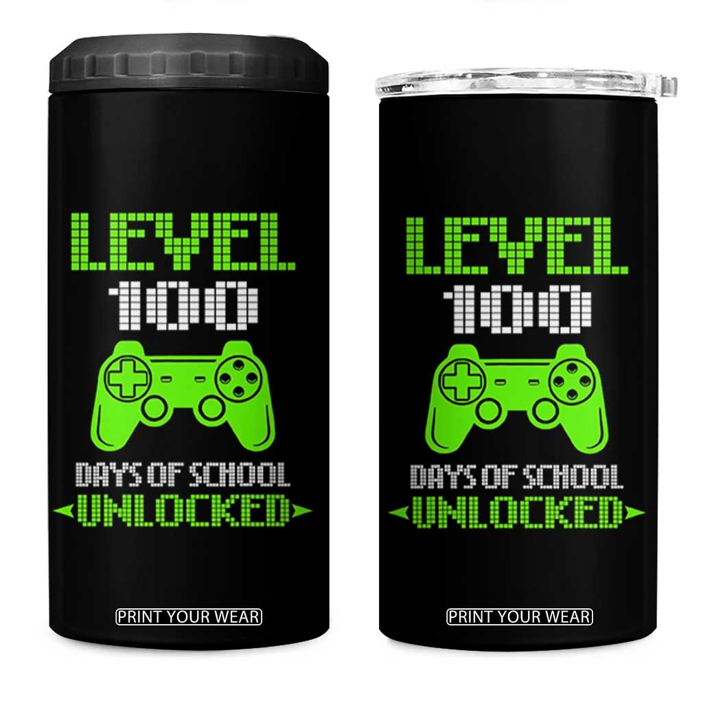 100 Days of School Smarter 4 in 1 Can Cooler Tumbler Cool 100th Day Celebration Gift