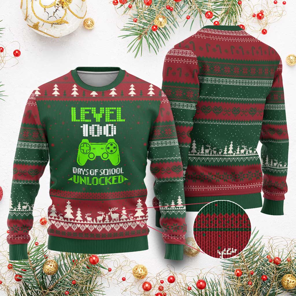 100 Days of School Smarter Ugly Christmas Sweater Cool 100th Day Celebration Gift