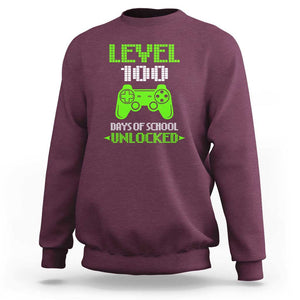 Boys 100 Days of School Sweatshirt 100th Day Celebration for Kids TS01 Maroon Print Your Wear