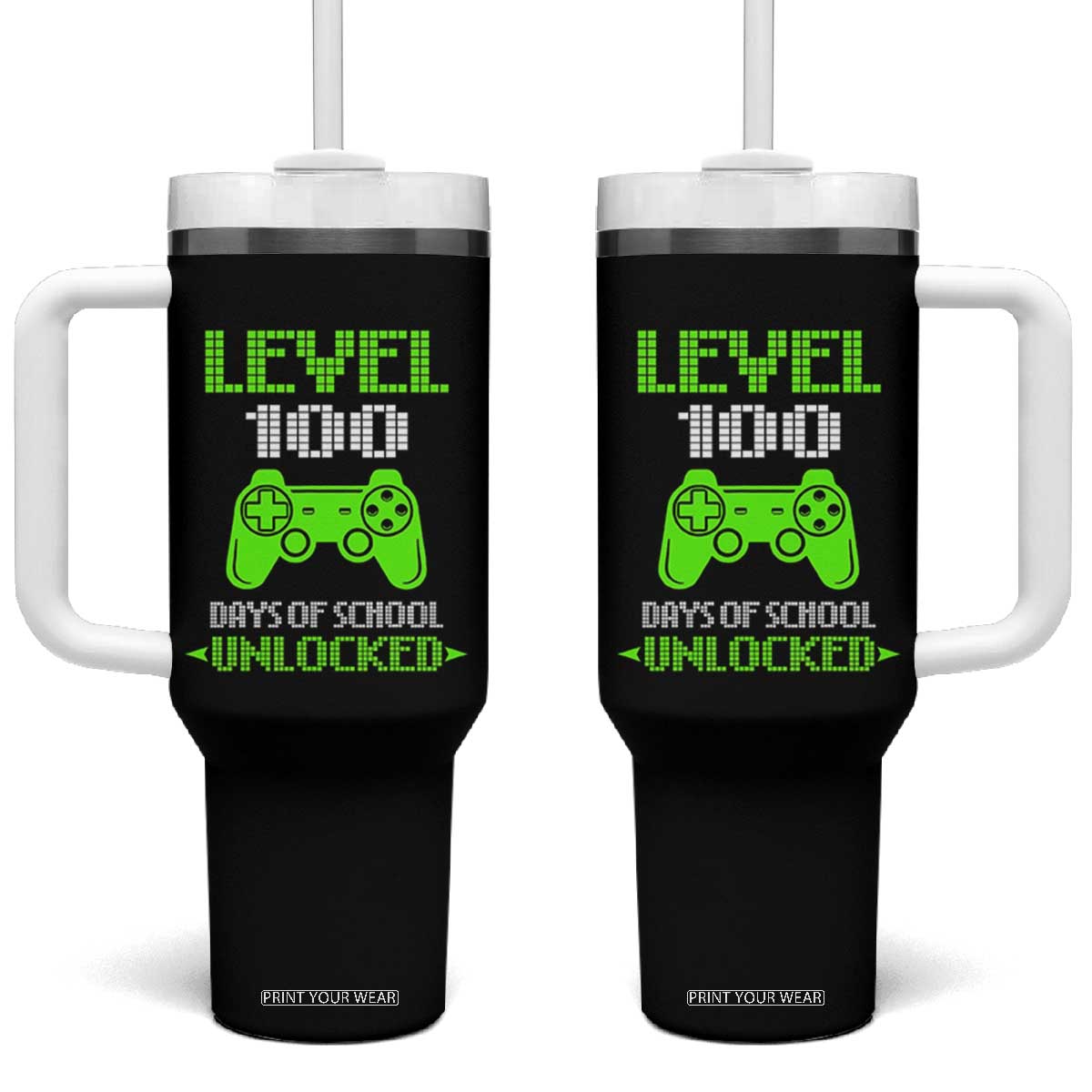 100 Days of School Smarter Tumbler With Handle Cool 100th Day Celebration Gift