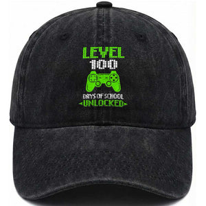 100 Days of School Smarter Washed Cotton Baseball Cap Cool 100th Day Celebration Gift