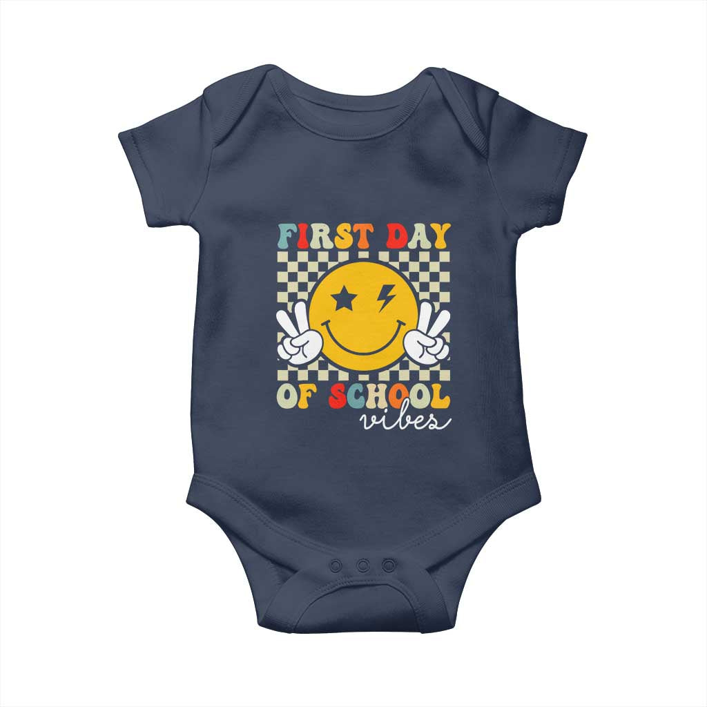 First Day of School Vibes Baby Onesie Aesthetic Back to School Teacher Student