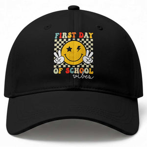 First Day of School Vibes Baseball Cap Aesthetic Back to School Teacher Student