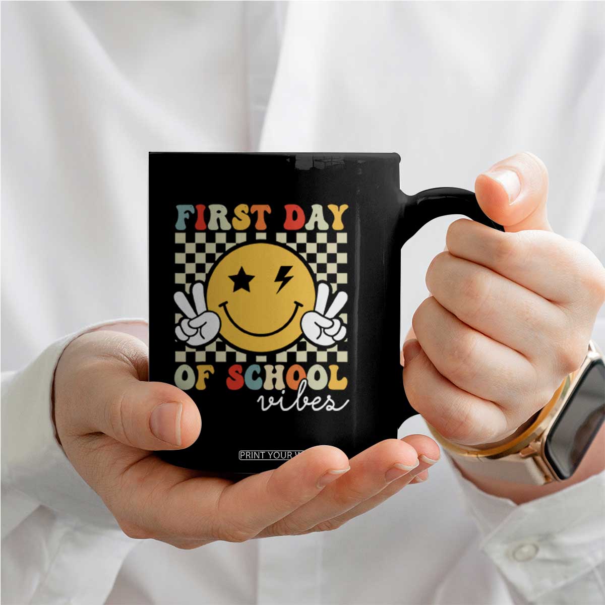 First Day of School Vibes Coffee Mug Aesthetic Back to School Teacher Student