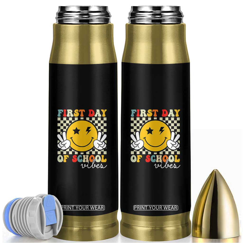 First Day of School Vibes Bullet Tumbler Aesthetic Back to School Teacher Student TS01 Black Print Your Wear