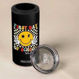 First Day of School Vibes 4 in 1 Can Cooler Tumbler Aesthetic Back to School Teacher Student