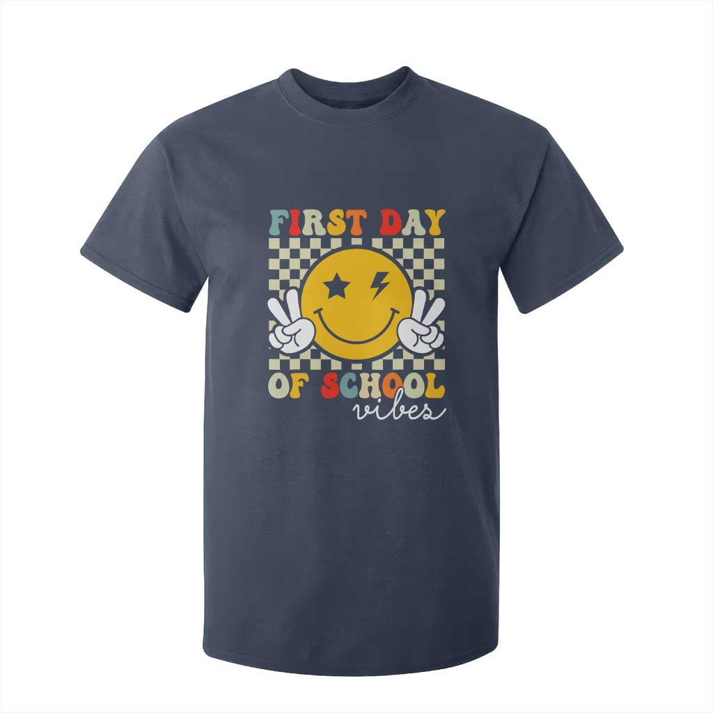 First Day of School Vibes T Shirt For Kid Aesthetic Back to School Teacher Student