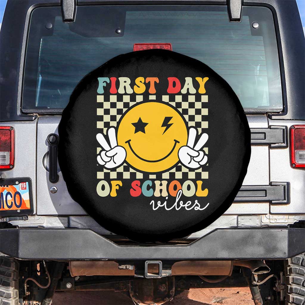 First Day of School Vibes Spare Tire Cover Aesthetic Back to School Teacher Student