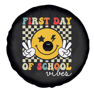 First Day of School Vibes Spare Tire Cover Aesthetic Back to School Teacher Student