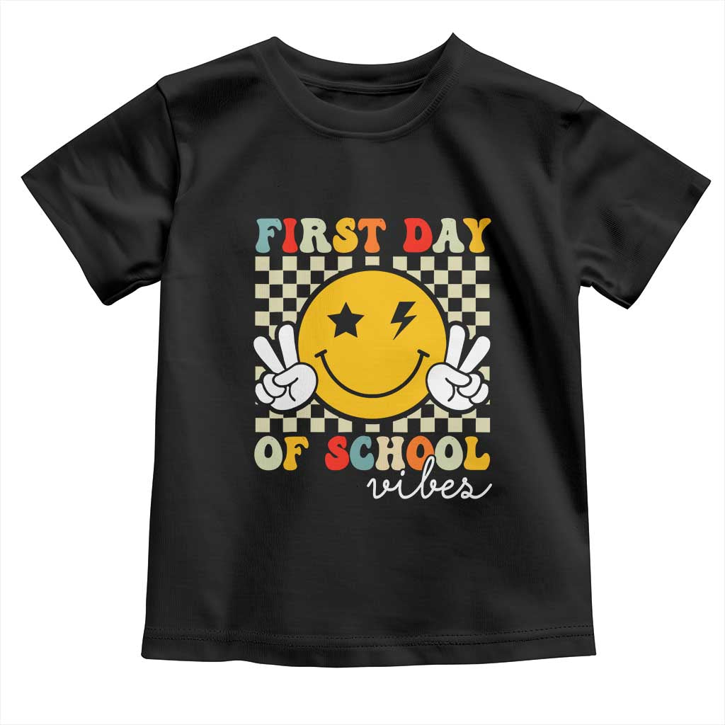 First Day of School Vibes Toddler T Shirt Aesthetic Back to School Teacher Student