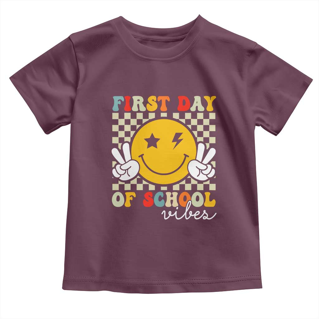 First Day of School Vibes Toddler T Shirt Aesthetic Back to School Teacher Student