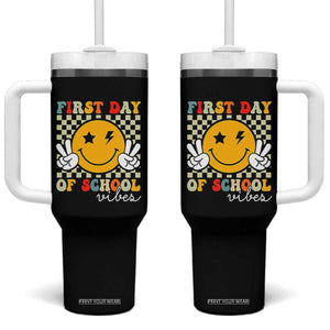 First Day of School Vibes Tumbler With Handle Aesthetic Back to School Teacher Student