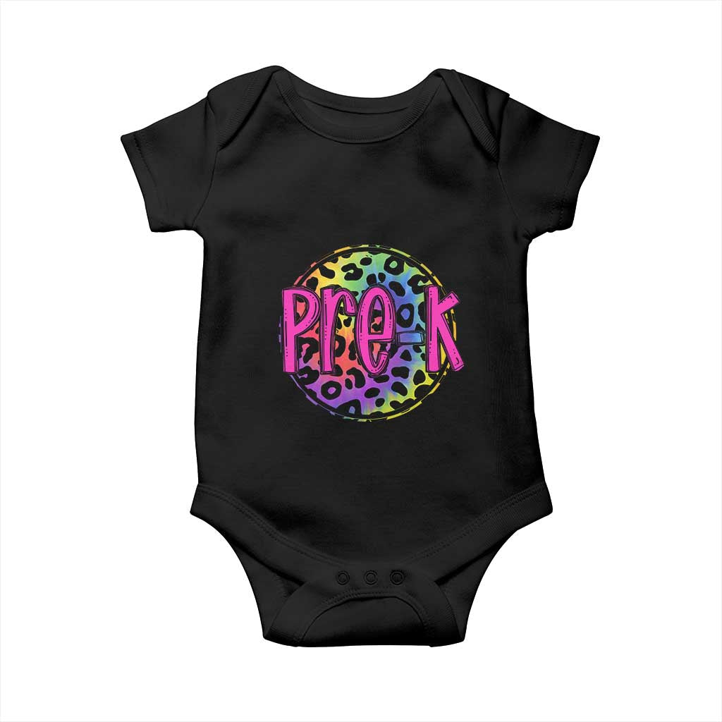 Pre-Kindergarten Neon Leopard Effect Printing Baby Onesie Wild About PreK Teacher Student Gift