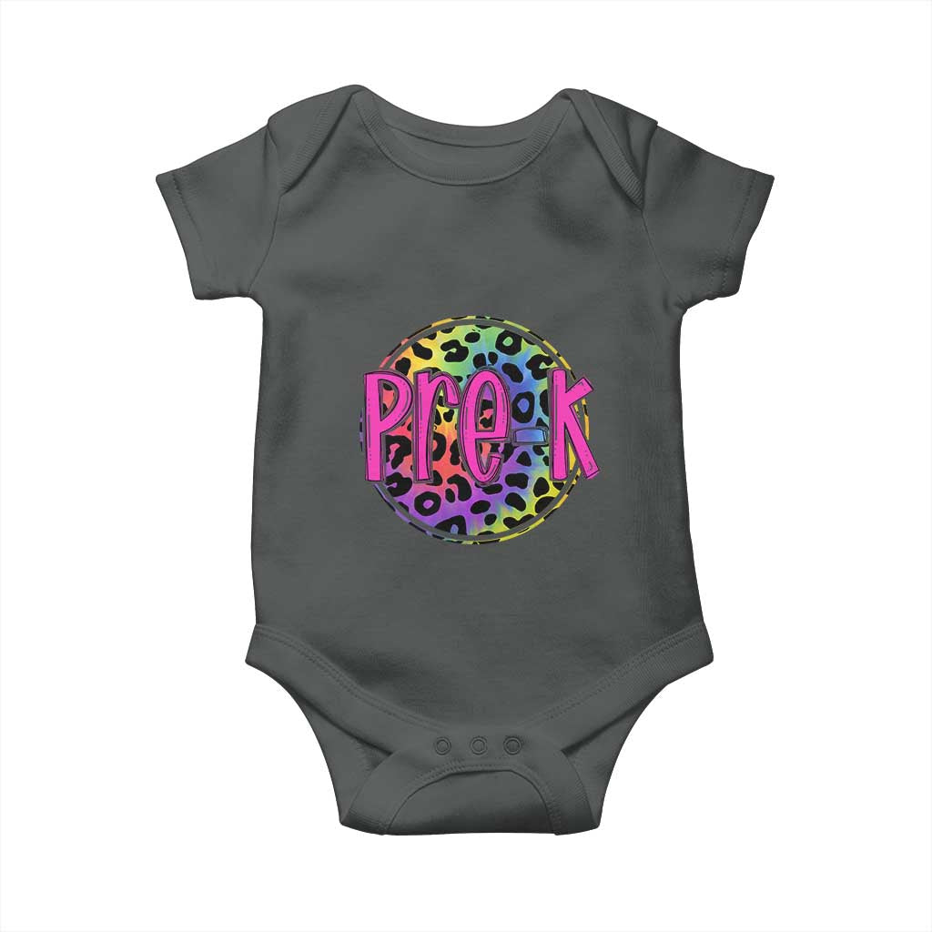 Pre-Kindergarten Neon Leopard Effect Printing Baby Onesie Wild About PreK Teacher Student Gift