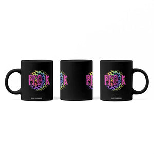 Pre-Kindergarten Neon Leopard Effect Printing Coffee Mug Wild About PreK Teacher Student Gift