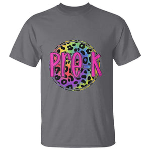 Pre-Kindergarten Neon Leopard T Shirt PreK Teacher 1st Day of School TS01 Charcoal Print Your Wear
