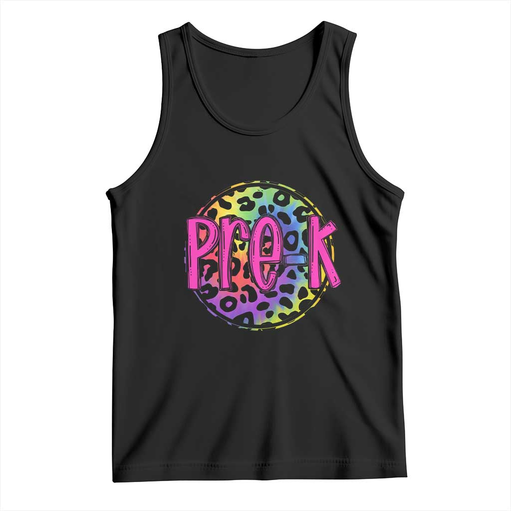 Pre-Kindergarten Neon Leopard Effect Printing Tank Top Wild About PreK Teacher Student Gift