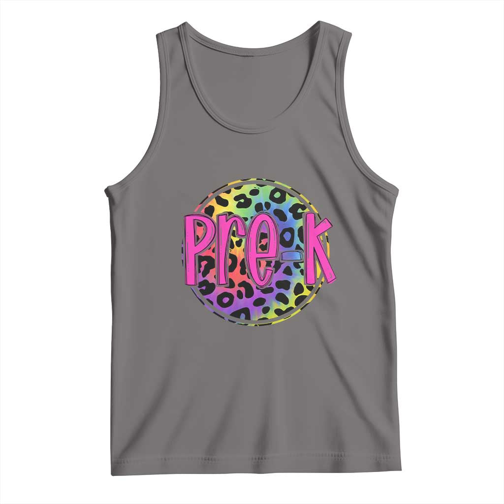 Pre-Kindergarten Neon Leopard Effect Printing Tank Top Wild About PreK Teacher Student Gift