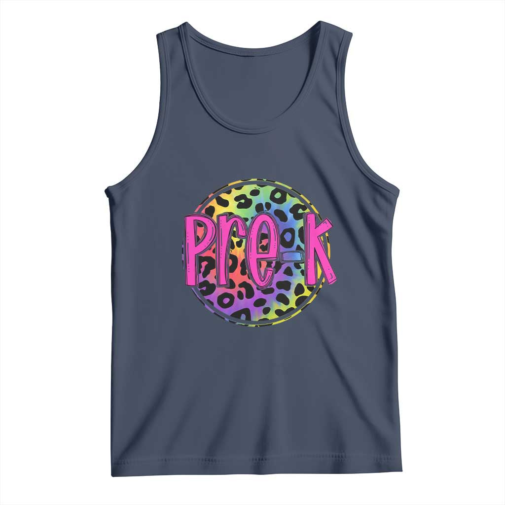 Pre-Kindergarten Neon Leopard Effect Printing Tank Top Wild About PreK Teacher Student Gift