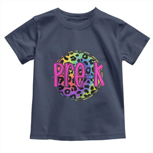 Pre-Kindergarten Neon Leopard Effect Printing Toddler T Shirt Wild About PreK Teacher Student Gift