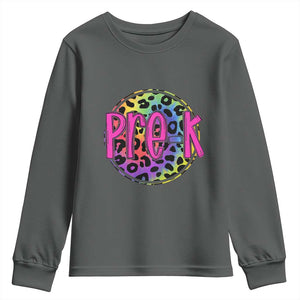 Pre-Kindergarten Neon Leopard Effect Printing Youth Sweatshirt Wild About PreK Teacher Student Gift