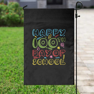 Happy 100 Days of School Garden Flag 100th Day Funny Milestone Celebration