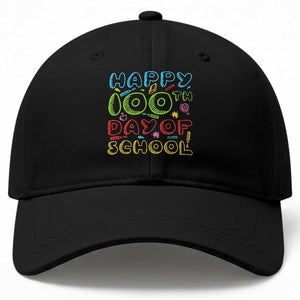 Happy 100 Days of School Baseball Cap 100th Day Funny Milestone Celebration