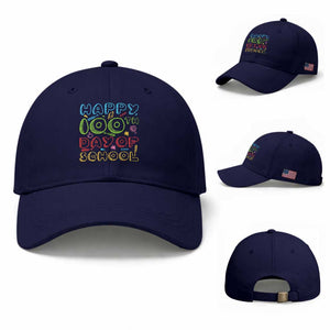 Happy 100 Days of School Baseball Cap 100th Day Funny Milestone Celebration