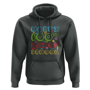 Happy 100 Days of School Hoodie 100th Day Celebration TS01 Dark Heather Print Your Wear
