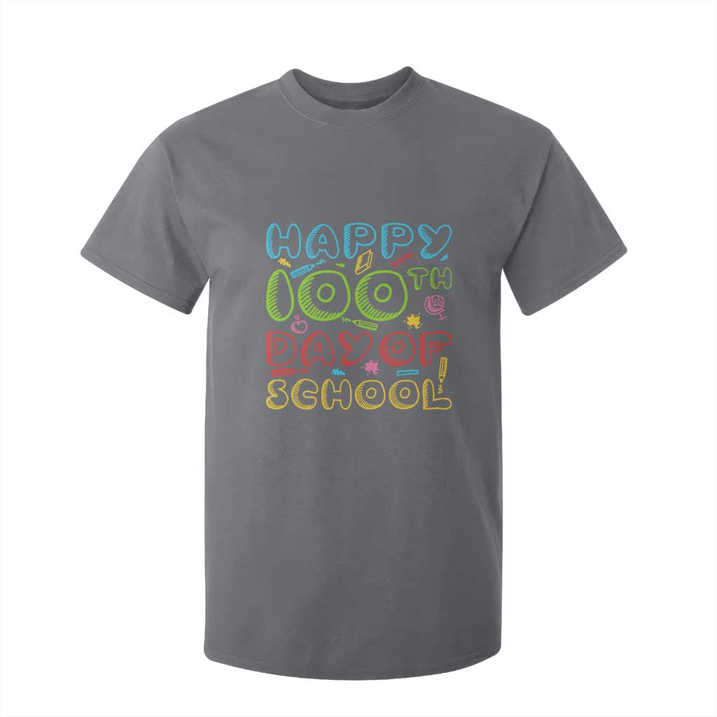 Happy 100 Days of School T Shirt For Kid 100th Day Funny Milestone Celebration
