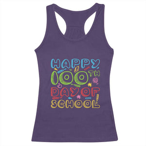 Happy 100 Days of School Racerback Tank Top 100th Day Funny Milestone Celebration