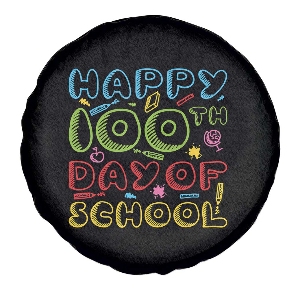 Happy 100 Days of School Spare Tire Cover 100th Day Funny Milestone Celebration