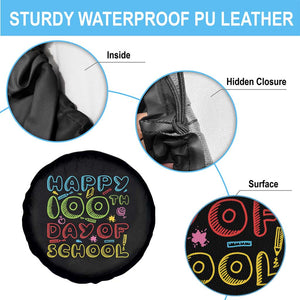 Happy 100 Days of School Spare Tire Cover 100th Day Funny Milestone Celebration
