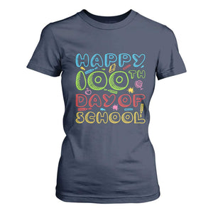 Happy 100 Days of School T Shirt For Women 100th Day Funny Milestone Celebration