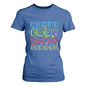Happy 100 Days of School T Shirt For Women 100th Day Funny Milestone Celebration