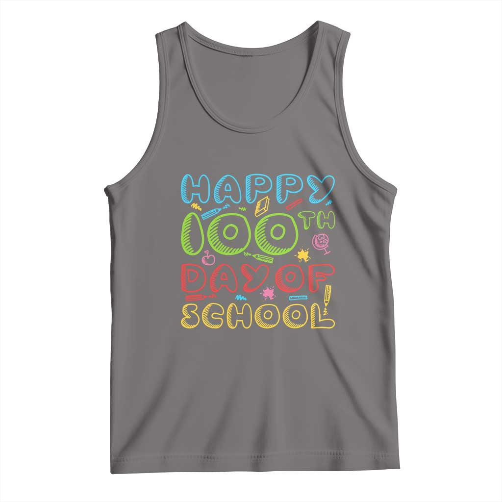 Happy 100 Days of School Tank Top 100th Day Funny Milestone Celebration