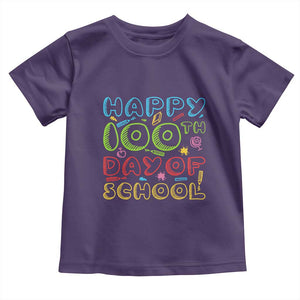 Happy 100 Days of School Toddler T Shirt 100th Day Funny Milestone Celebration