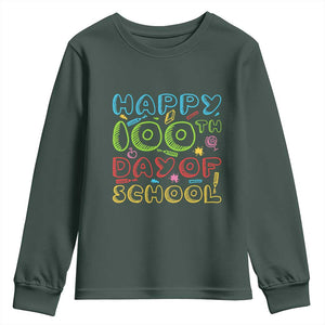 Happy 100 Days of School Youth Sweatshirt 100th Day Funny Milestone Celebration