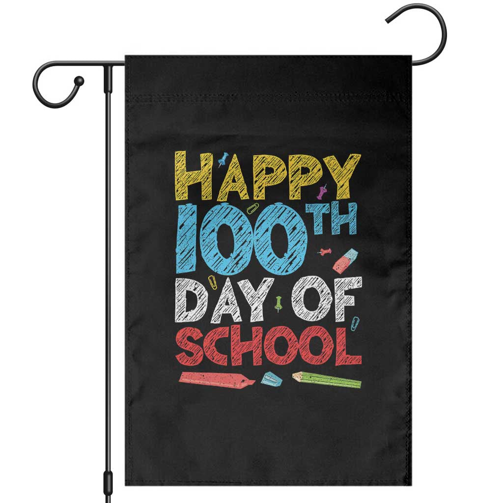 100 Days of School Celebration Garden Flag Happy 100th Day Student Teacher Gift