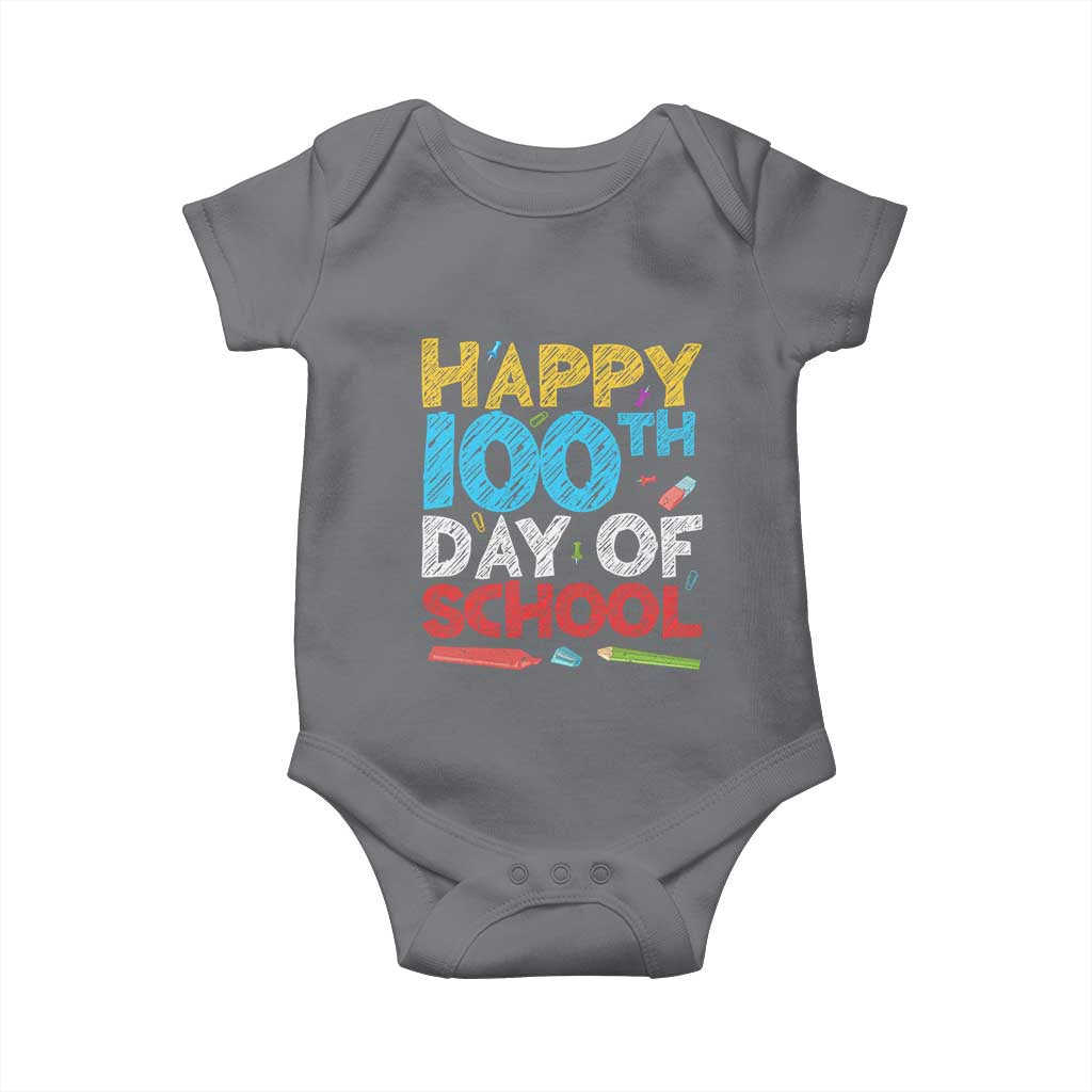 100 Days of School Celebration Baby Onesie Happy 100th Day Student Teacher Gift
