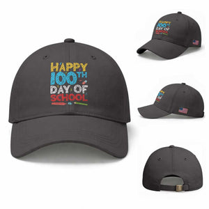 100 Days of School Celebration Baseball Cap Happy 100th Day Student Teacher Gift