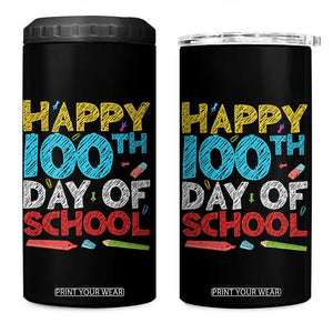 100 Days of School Celebration 4 in 1 Can Cooler Tumbler Happy 100th Day Student Teacher Gift