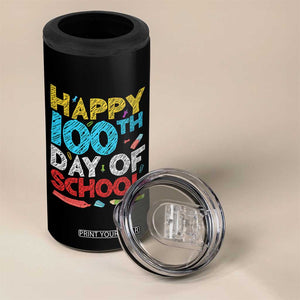 100 Days of School Celebration 4 in 1 Can Cooler Tumbler Happy 100th Day Student Teacher Gift