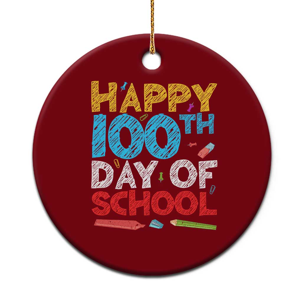 100 Days of School Celebration Ceramic Ornament Happy 100th Day Student Teacher Gift