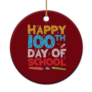 100 Days of School Celebration Ceramic Ornament Happy 100th Day Student Teacher Gift
