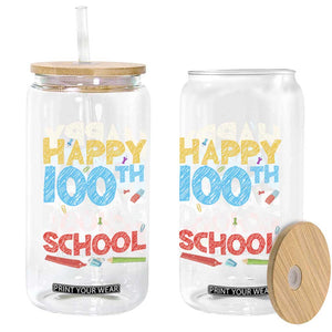 100 Days of School Celebration Glass Can Happy 100th Day Student Teacher Gift