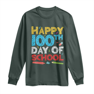 100 Days of School Celebration Long Sleeve Shirt Happy 100th Day Student Teacher Gift