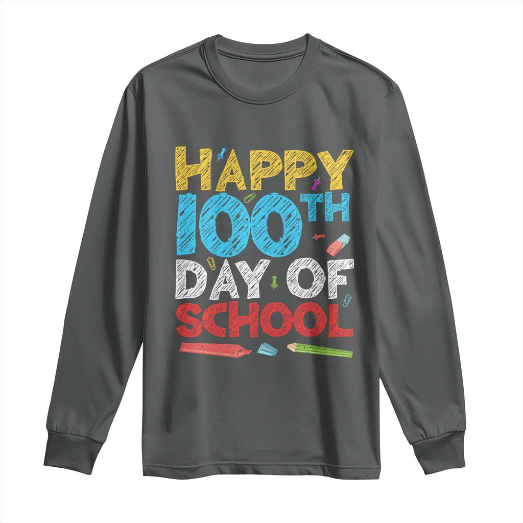 100 Days of School Celebration Long Sleeve Shirt Happy 100th Day Student Teacher Gift