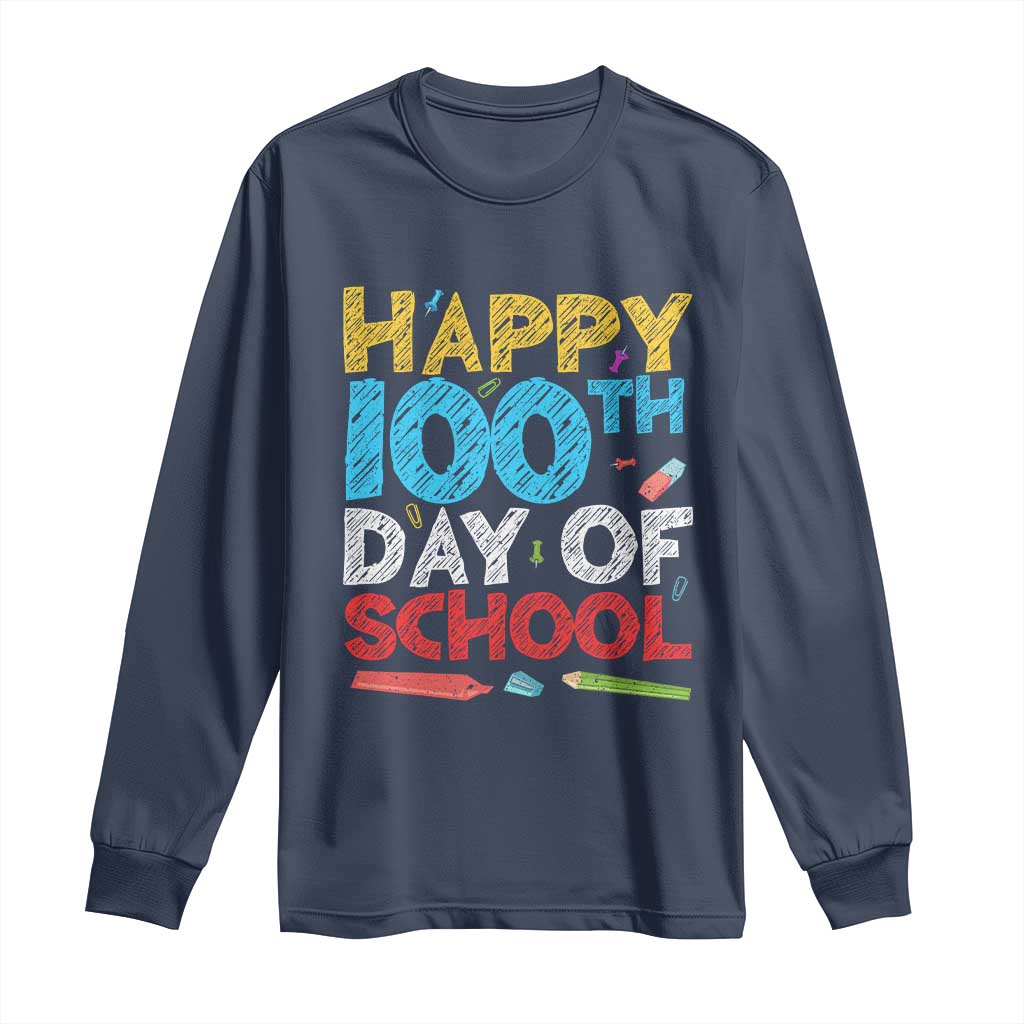 100 Days of School Celebration Long Sleeve Shirt Happy 100th Day Student Teacher Gift